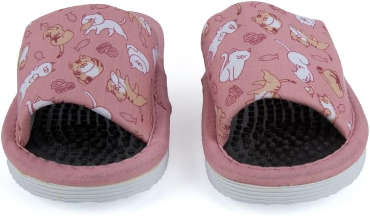 DAISO Health Sandals for Women, Pink with Cat Print - US 4-6 / EU 35-38 - Image 2